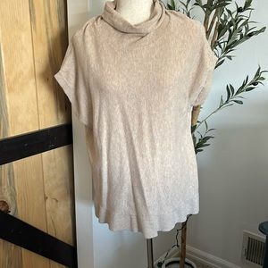 LOFT size small short sleeve loose turtle neck sweater